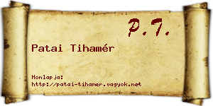 Patai Tihamér névjegykártya